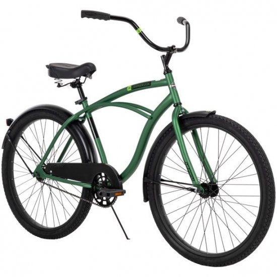 Huffy 26\" Cranbrook Men\'s Beach Cruiser Comfort Bike, Green