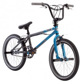 Mongoose Mode 100 Freestyle BMX Bike, 20-inch wheels, single speed, Blue / Grey