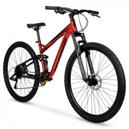 Hyper Bicycles Men's 29" Explorer Dual Suspension Mountain Bike, Red