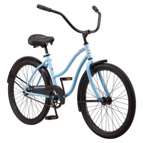 Schwinn Siesta Cruiser Bike, Single Speed, 24 In. Wheels, Sky Blue, Girls Style