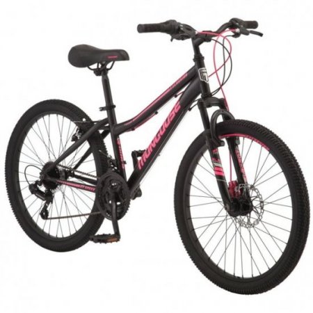 Mongoose Excursion mountain bike 24 In. wheels 21 speeds girls frame black pink