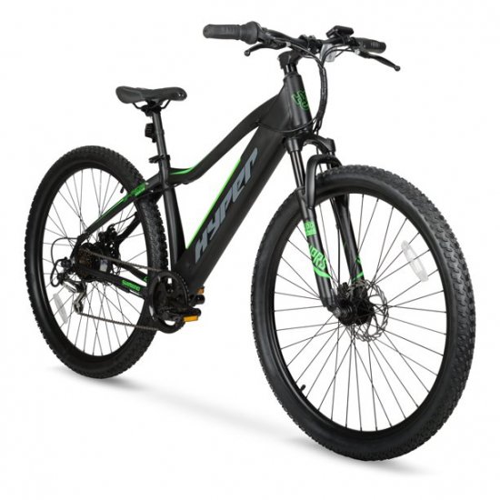 Hyper Bicycles E-Ride Electric Pedal Assist Mountain Bike, 29\" Wheels, Black