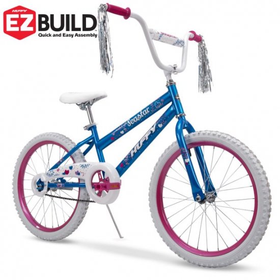 Huffy 20 Inch Sea Star Girl\'s Sidewalk Bike, Blue and Pink