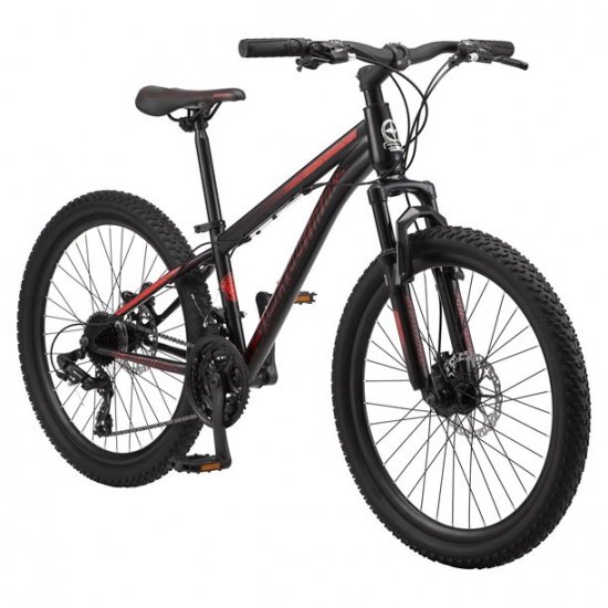 Schwinn Sidewinder Mountain Bike, 24-inch wheels, black, teen boys, girls