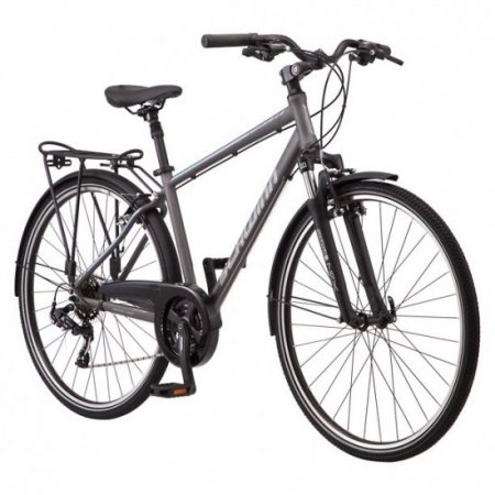 Schwinn Network 6c Hybrid Bike, 21 speeds, large 19.5 inch mens style frame, 700c wheels, grey