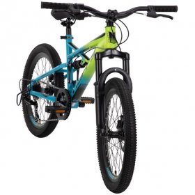 Huffy 20-inch Oxide Boys Mountain Bike for Kids , Lime / Blue