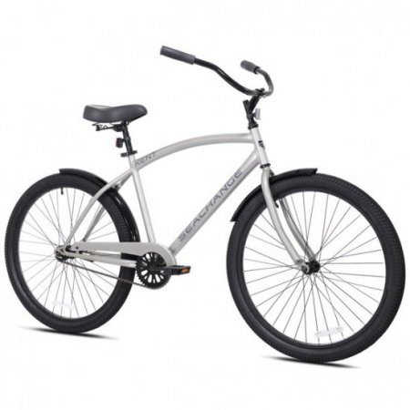 Kent, 26" Men's Seachange, Beach Cruiser Bicycle, Silver