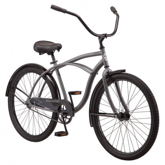 Schwinn Siesta Cruiser Bike, Single Speed, 26 In. Wheels, Charcoal, Men\'s Style