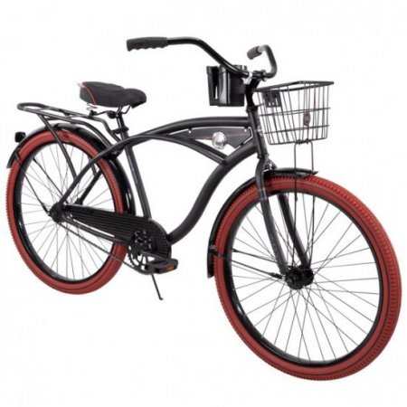 Huffy 26” Nel Lusso Men's Cruiser Bike, Matte Black