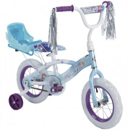 Disney Frozen 12" Girls Bike with Doll Carrier by Huffy