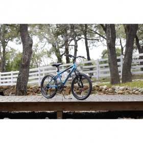 Huffy Kids Hardtail Mountain Bike for Boys, Stone Mountain 20 In. 6-Speed, Metallic Cyan (73808)